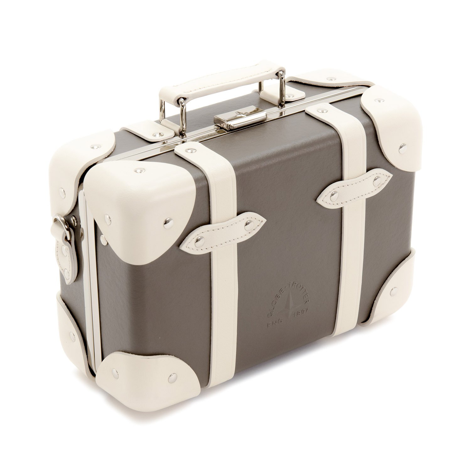 Globe-Trotter POP Micro Case 手提肩背包(棕色/原色/銀)