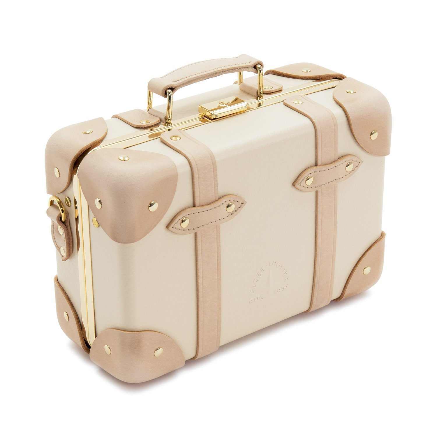 Globe-Trotter Safari Micro Case 手提肩背包(象牙白/原色/金)